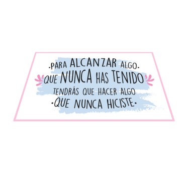 Mantel individual texto Sentencia para hacer algo que nunca - TenVinilo