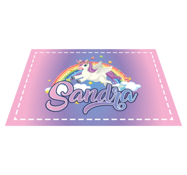 Individuales de mesa personalizables de unicornio - TenVinilo