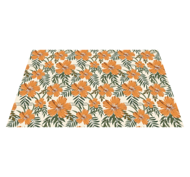 Individual mesa original patrón floral tropical - TenVinilo