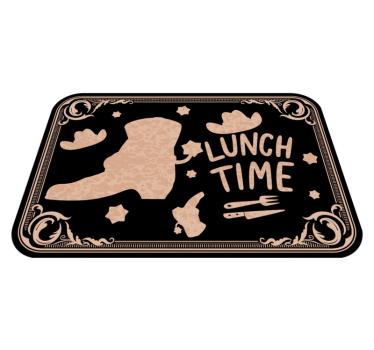 Individual de mesa frase hora del almuerzo oeste - TenVinilo