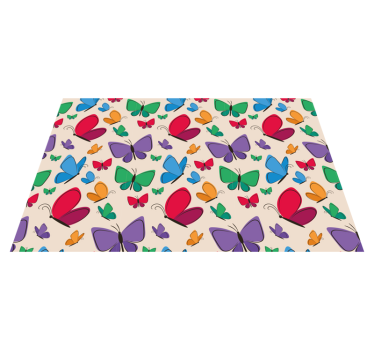 Individual mesa original arreglo de mariposas coloridas - TenVinilo