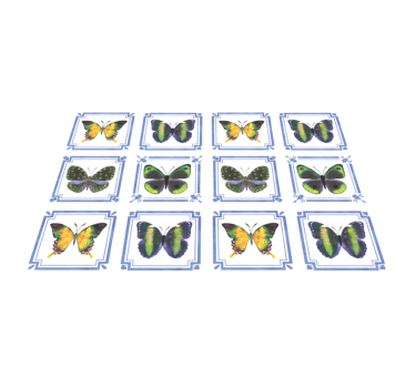 Individual mesa original decoración con mariposas - TenVinilo