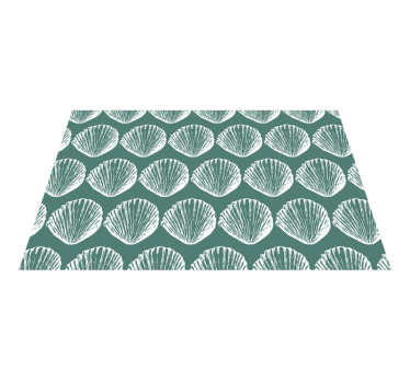 Individual de mesa patrón mesa con diseño de conchas - TenVinilo