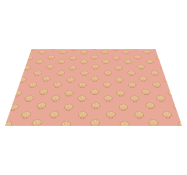 Individual mesa original manteles con patrón de conchas - TenVinilo