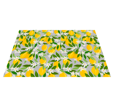 Individual mesa original patrón floral de limones - TenVinilo