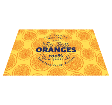 Individual mesa original patrón naranja orgánico - TenVinilo