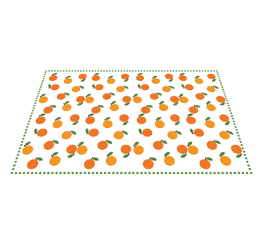 Individual mesa original naranjas con hojas verdes - TenVinilo