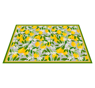 Individual mesa original patrones florales de limón - TenVinilo