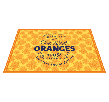 Individual mesa original patrón de rodajas de naranja - TenVinilo
