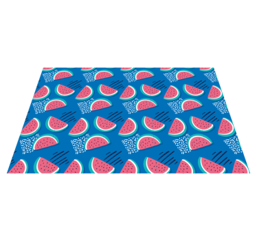 Individuales originales para mesa Sandía en rodajas en azul - TenVinilo