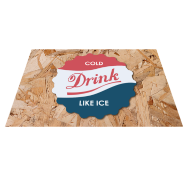 Individual de mesa frase bebida fría como hielo - TenVinilo