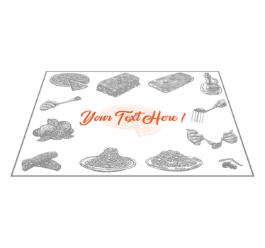 Individual mesa original estilo ilustración de comida - TenVinilo
