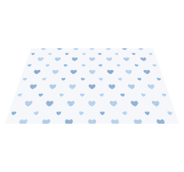 Individuales originales para mesa Lindos pequeños corazones azule - TenVinilo