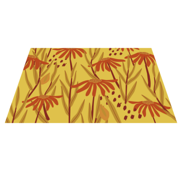 Individual mesa original patrón floral amarillo - TenVinilo