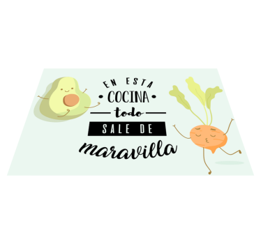 Mantel individual texto Frase en esta cocina - TenVinilo