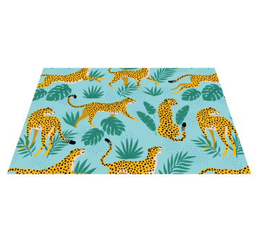 Individuales originales para mesa Safari de leopardos - TenVinilo