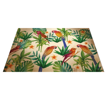 Individual mesa original patrón de loros tropicales - TenVinilo