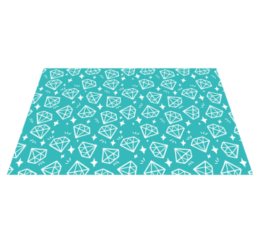 Individuales originales para mesa Diamantes sobre fondo turquesa - TenVinilo