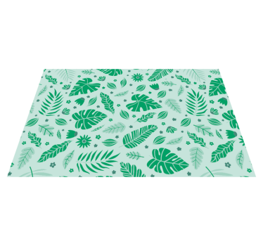Individual mesa original patrones verdes foliosos - TenVinilo