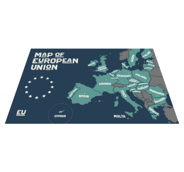 Individuales originales para mesa Mapa de la unión europea - TenVinilo