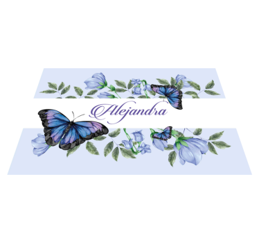 Individuales para mesa con nombre Fondo de mariposas acuarela - TenVinilo