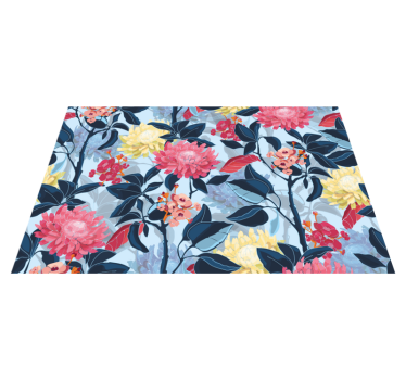 Individual mesa original elegancia de patrón floral - TenVinilo