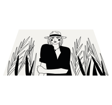Individual mesa original ilustración de mujer elegante - TenVinilo