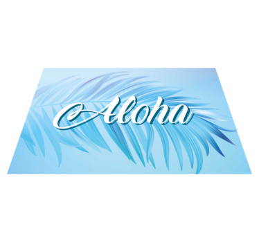 Individual de mesa frase hojas de palma aloha - TenVinilo