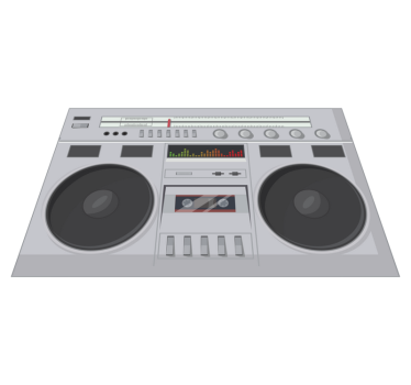Individual mesa original estilo retro boombox - TenVinilo