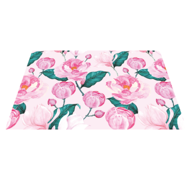 Individual mesa original patrón floral rosa - TenVinilo