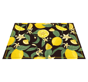 Individual mesa original patrón de limones y flores - TenVinilo