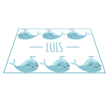 Individual de mesa infantil motivos de ballena feliz - TenVinilo