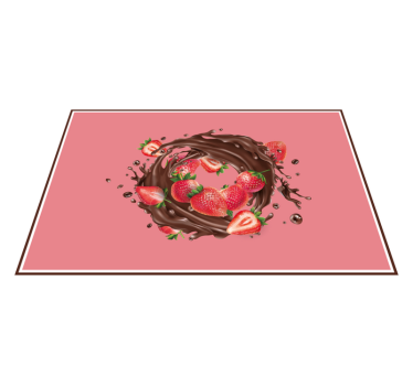 Individual mesa original fresas cubiertas de chocolate - TenVinilo