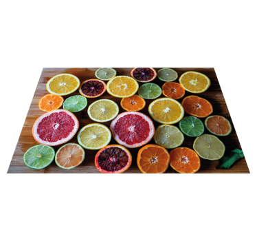 Individual mesa original arreglo de frutas cítricas - TenVinilo