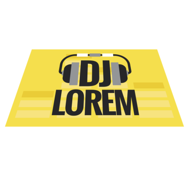 Individual mesa personalizable Dj pantone colores con nombre - TenVinilo