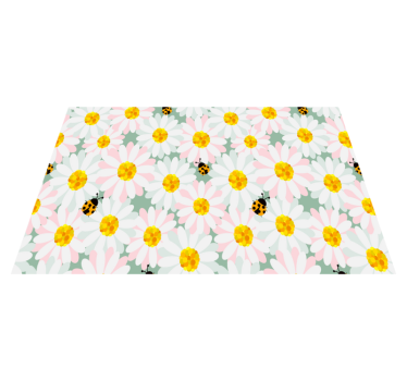 Individual mesa original patrones florales brillantes - TenVinilo