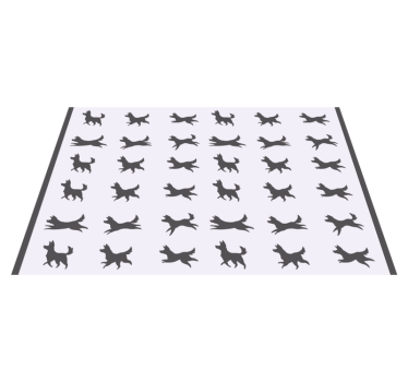 Individual mesa original patrón canino elegante - TenVinilo