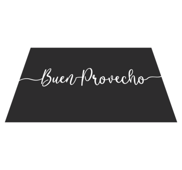 Individual de mesa frase afirmación elegante de comida - TenVinilo