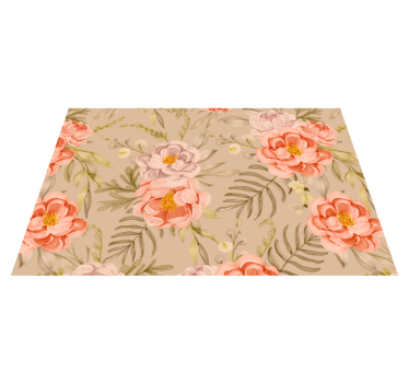 Individual mesa original arreglo de patrón floral - TenVinilo