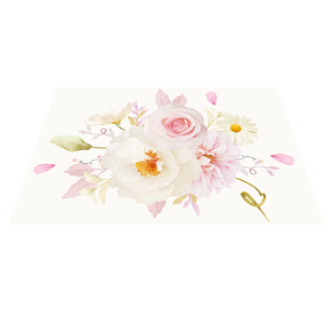Individual mesa original arreglo floral encantador - TenVinilo