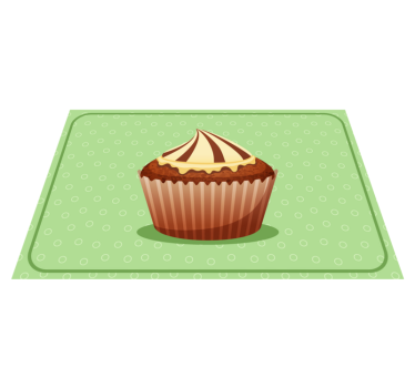 Individual mesa original gráfico de cupcake - TenVinilo