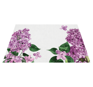 Individual mesa original patrón floral lila - TenVinilo