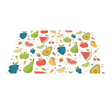 Individual original mesa Patrón de fruta de dibujos animados - TenVinilo