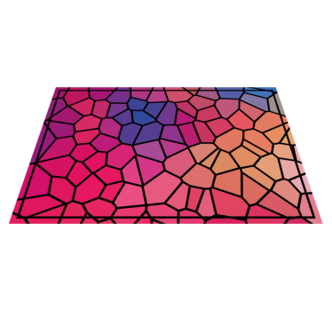 Individual original mesa Colores vibrantes geométricos - TenVinilo