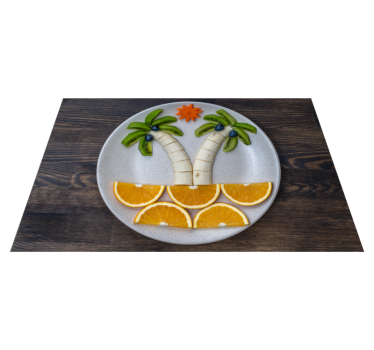 Individual mesa original arreglo de frutas tropicales - TenVinilo