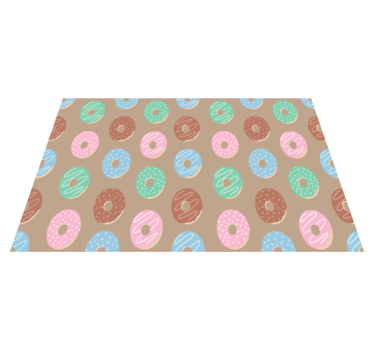 Individual mesa original motivo de donut vibrante - TenVinilo