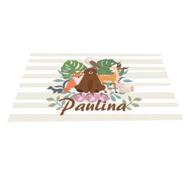 Individual mesa personalizable Animales femeninos del bosque - TenVinilo