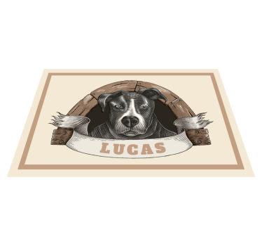 Individual mesa personalizable Perro en un sorteo - TenVinilo