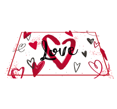 Individual de mesa frase diseño corazón amoroso - TenVinilo