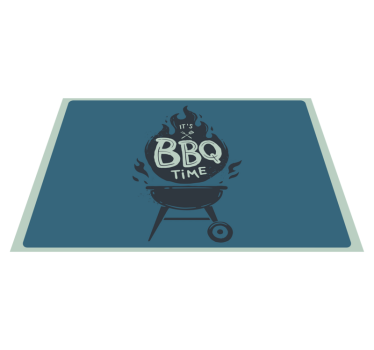 Individual de mesa frase hora de bbq llamas - TenVinilo